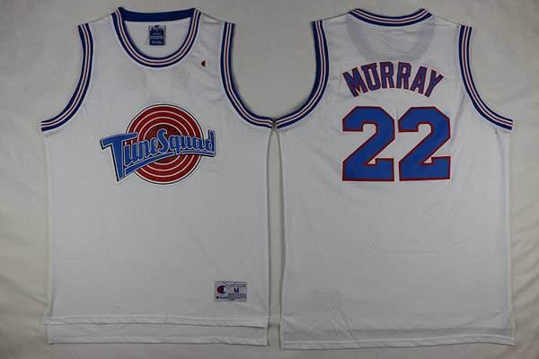 Movie Space Jam MURRAY #22 White Basketball Jersey (Stitched)